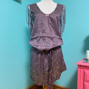 NWT Seventy Three/Pepe jeans belted fringe dress
